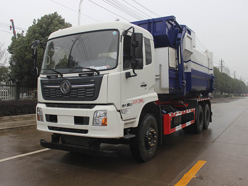東風(fēng)天錦后八輪鉤臂車SCS5252ZXXDFH6車廂可卸式垃圾車