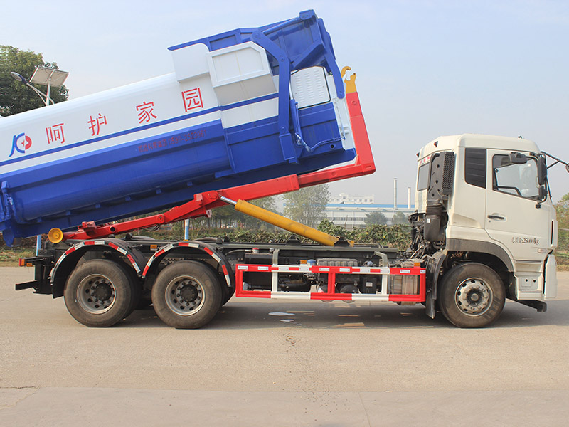 東風(fēng)天龍后八輪鉤臂車SCS5251ZXXDFH6車廂可卸式垃圾車