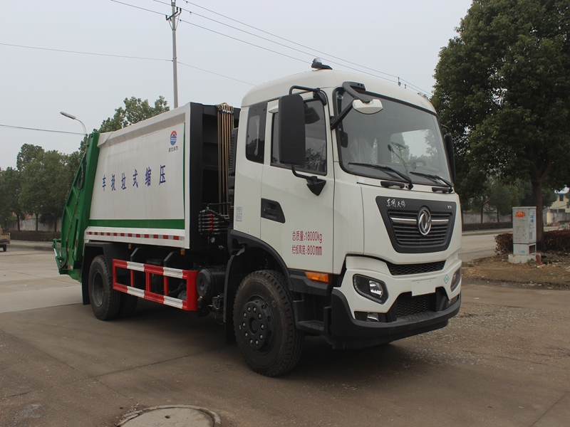 東風(fēng)天錦DFV天然氣底盤壓縮式垃圾車